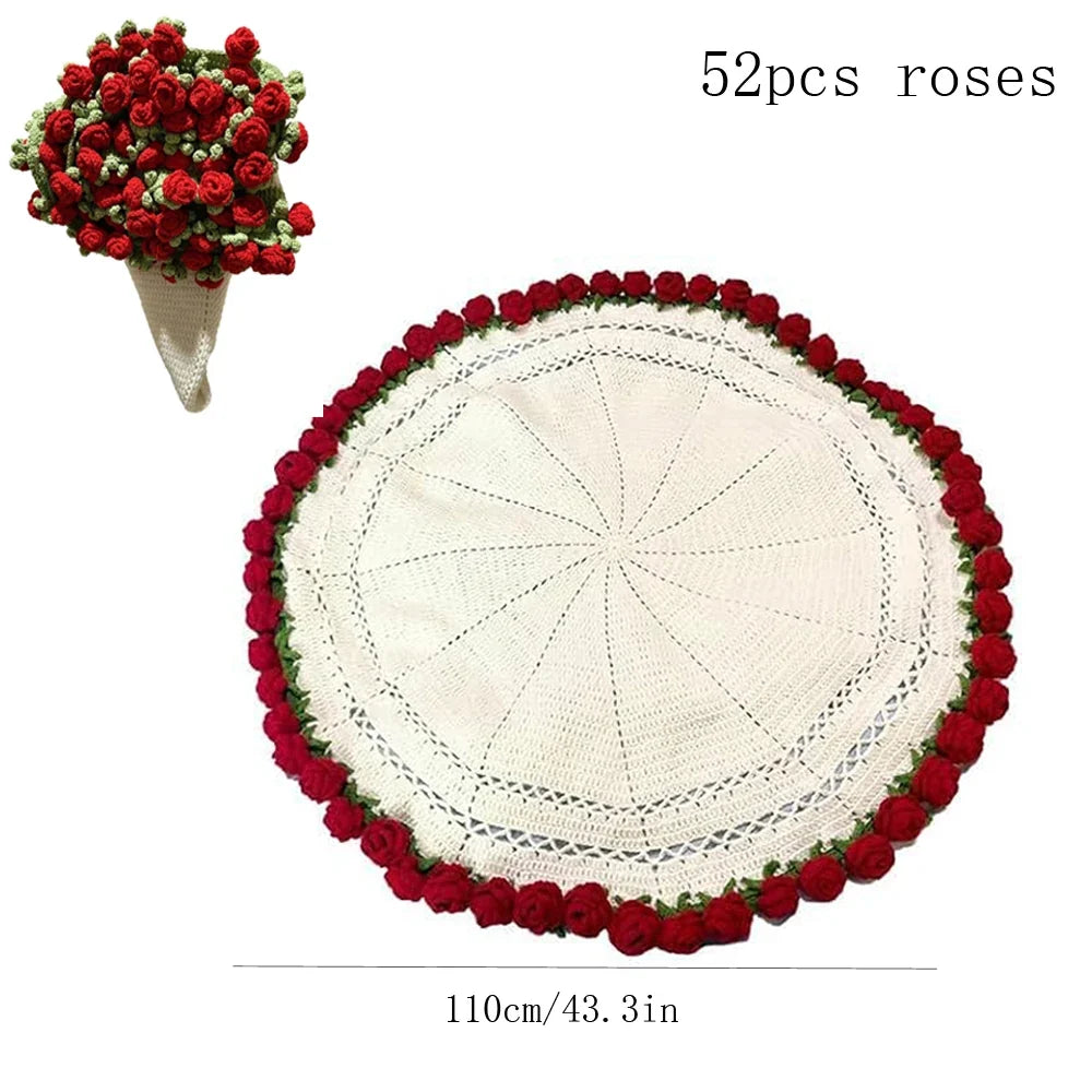 Crochet Bouquet Blanket - Red Roses - product image 13