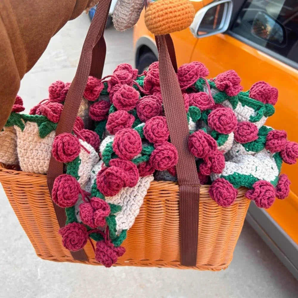 Crochet Bouquet Blanket - Red Roses - product image 8